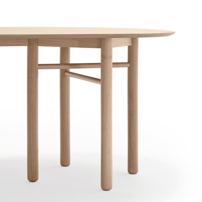 Grande table à manger ovale 200 cm en bois JUNCO