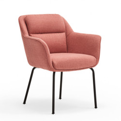 Chaise en tissu et métal avec accoudoirs SADIRA