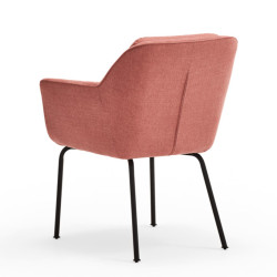 Chaise en tissu et métal avec accoudoirs SADIRA