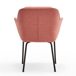Chaise en tissu et métal avec accoudoirs SADIRA