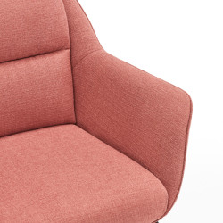 Chaise en tissu et métal avec accoudoirs SADIRA