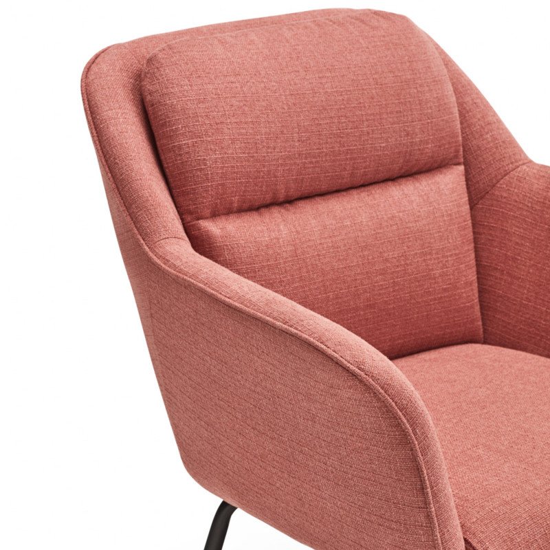 Chaise en tissu et métal avec accoudoirs SADIRA