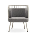 Fauteuil contemporain en tissu et métal NABI