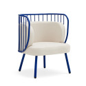 Fauteuil contemporain en tissu et métal NABI