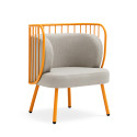 Fauteuil contemporain en tissu et métal NABI