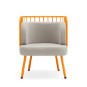 Fauteuil contemporain en tissu et métal NABI