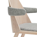 Chaise en bois et tissu avec accoudoirs UMA