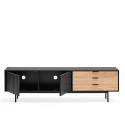 Meuble TV 3 tiroirs 180cm en bois et métal SIERRA