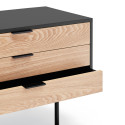 Meuble TV 3 tiroirs 180cm en bois et métal SIERRA