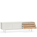 Meuble TV 3 tiroirs 180cm en bois et métal SIERRA