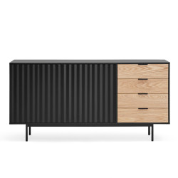 Buffet bas 4 tiroirs en bois et métal SIERRA