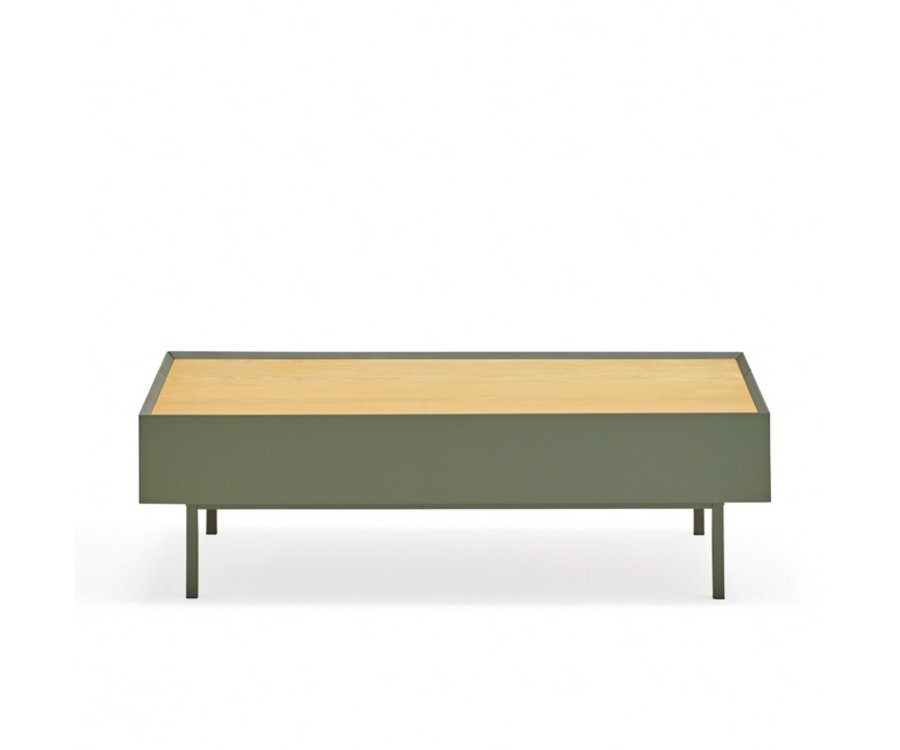 Table basse rectangulaire en bois et métal ARISTA