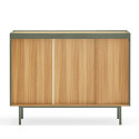 Mini buffet 3 portes 110 cm en bois et métal ARISTA