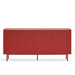 Buffet bas 4 portes 165 cm en bois et métal ARISTA