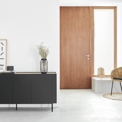 Buffet bas 4 portes 165 cm en bois et métal ARISTA