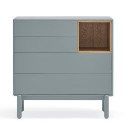 Commode 4 tiroirs avec niche en bois CORVO