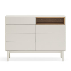 Commode 7 tiroirs avec niche en bois CORVO