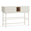 Console en bois 2 tiroirs avec niche CORVO