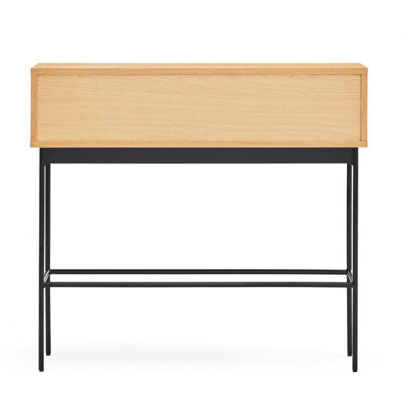 Console minimaliste en bois métal et verre BLUR
