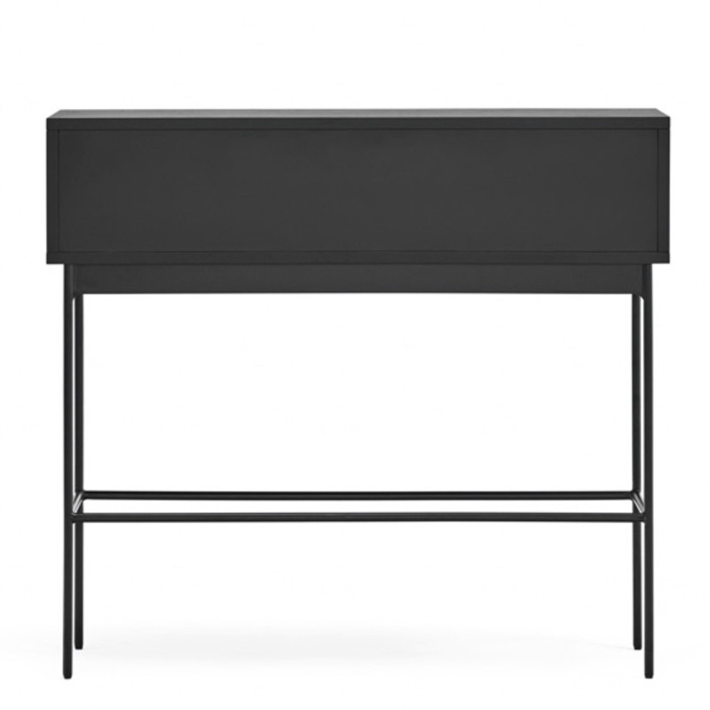 Console minimaliste en bois métal et verre BLUR