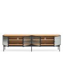 Meuble TV moderne 4 portes en bois et verre BLUR