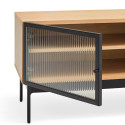 Meuble TV moderne 4 portes en bois et verre BLUR