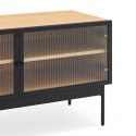 Meuble TV moderne 4 portes en bois et verre BLUR