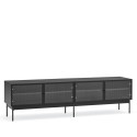Meuble TV moderne 4 portes en bois et verre BLUR