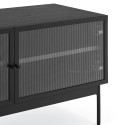 Meuble TV moderne 4 portes en bois et verre BLUR