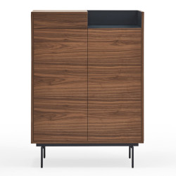 Buffet haut tendance 2 portes 1 tiroir en bois VALLEY