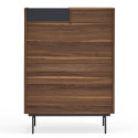 Buffet haut tendance 2 portes 1 tiroir en bois VALLEY