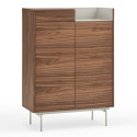 Buffet haut tendance 2 portes 1 tiroir en bois VALLEY