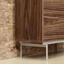 Buffet haut tendance 2 portes 1 tiroir en bois VALLEY