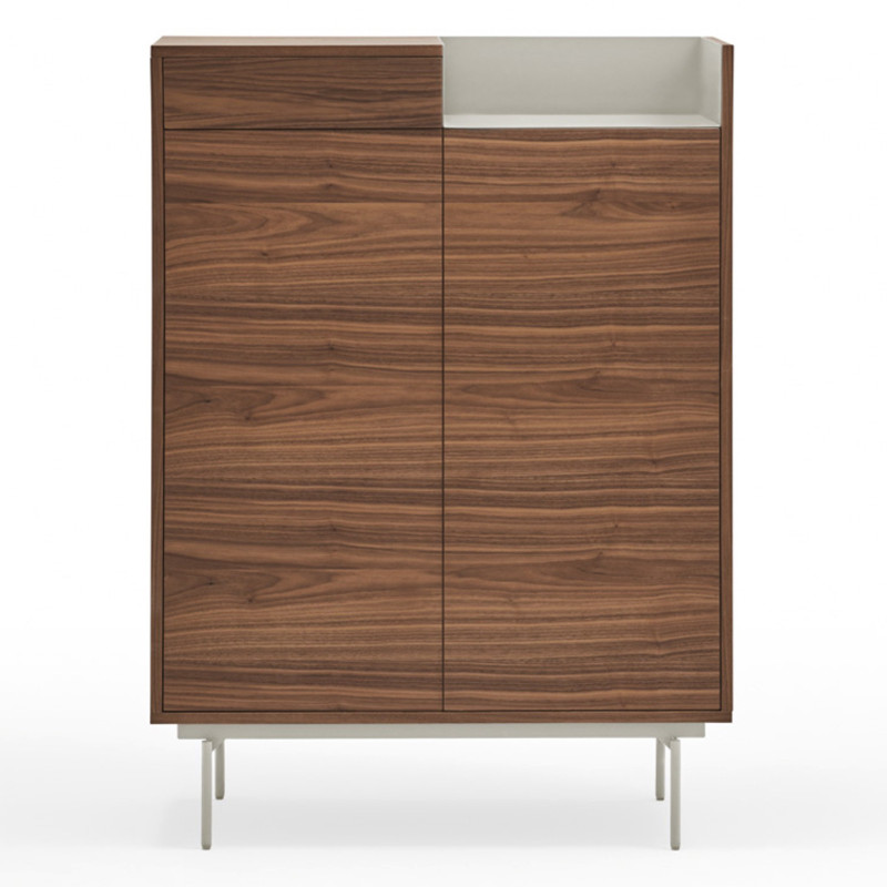 Buffet haut tendance 2 portes 1 tiroir en bois VALLEY
