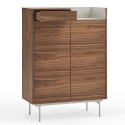 Buffet haut tendance 2 portes 1 tiroir en bois VALLEY