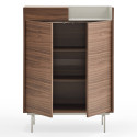 Buffet haut tendance 2 portes 1 tiroir en bois VALLEY