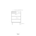 Buffet haut tendance 2 portes 1 tiroir en bois VALLEY