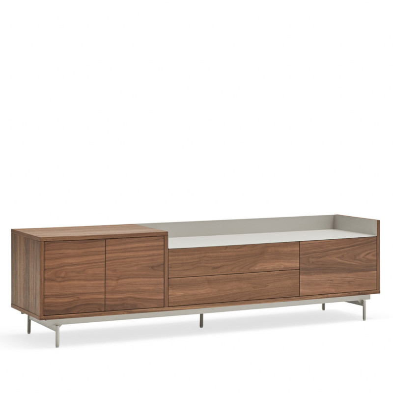 Meuble TV moderne 4 portes 2 tiroirs en bois VALLEY