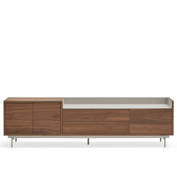 Meuble TV moderne 4 portes 2 tiroirs en bois VALLEY