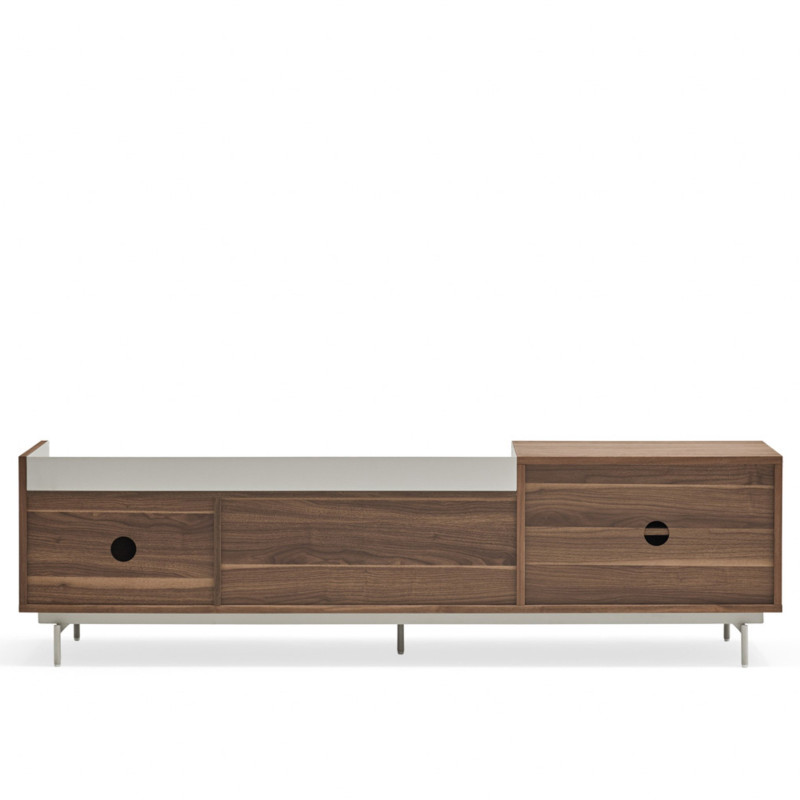 Meuble TV moderne 4 portes 2 tiroirs en bois VALLEY