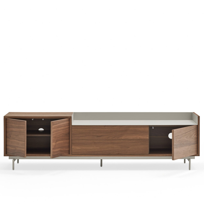 Meuble TV moderne 4 portes 2 tiroirs en bois VALLEY