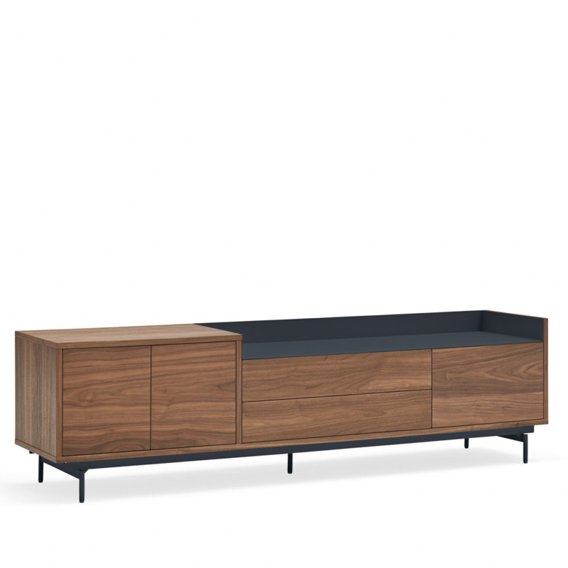 Meuble TV moderne 4 portes 2 tiroirs en bois VALLEY
