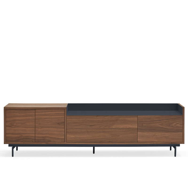 Meuble TV moderne 4 portes 2 tiroirs en bois VALLEY