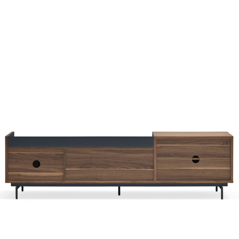 Meuble TV moderne 4 portes 2 tiroirs en bois VALLEY