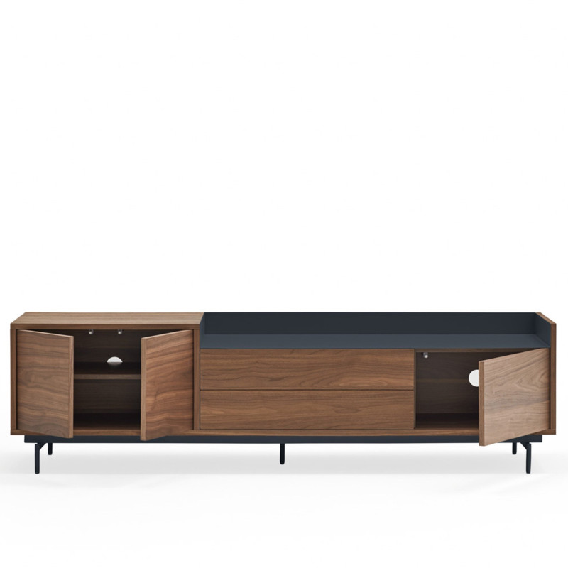 Meuble TV moderne 4 portes 2 tiroirs en bois VALLEY