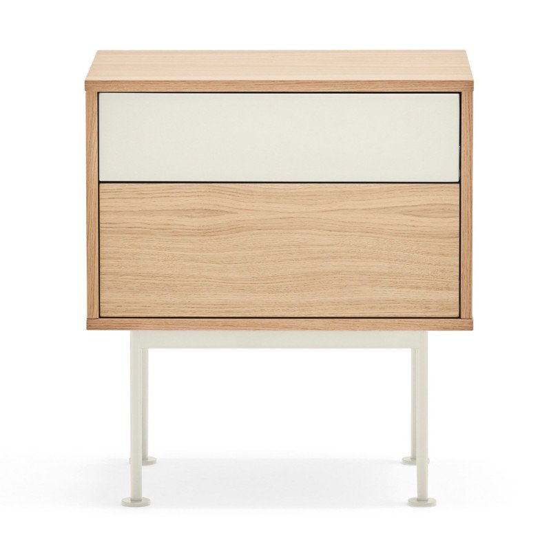 Table de chevet moderne 2 tiroirs en bois YOKO