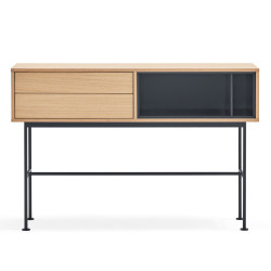 Console contemporaine 2 tiroirs en bois YOKO