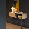 Console contemporaine 2 tiroirs en bois YOKO