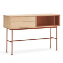 Console contemporaine 2 tiroirs en bois YOKO