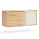 Mini buffet bas tendance 1 porte 3 tiroirs en bois YOKO